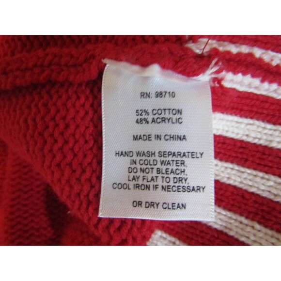 Vintage Gingerbread Sweater Dress Turtleneck Red Knit Textured Size 2XL - Picture 7 of 7